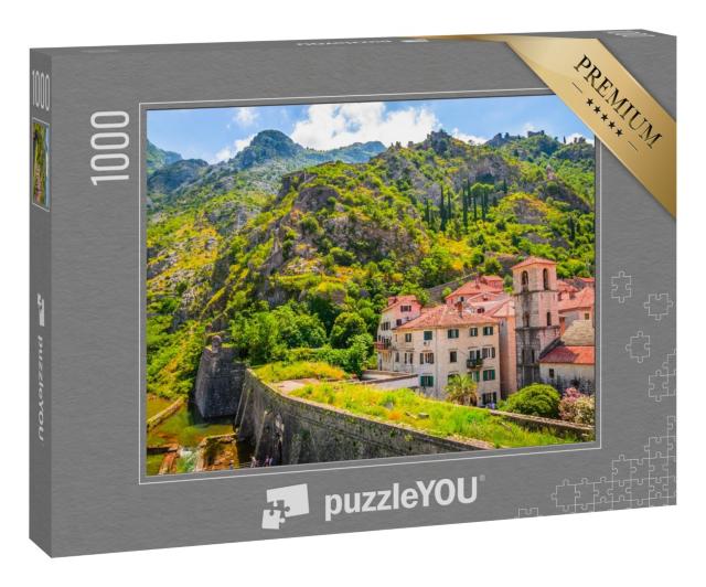 Puzzle 1000 Teile „Wunderschön gelegene Altstadt von Kotor, Montenegro“
