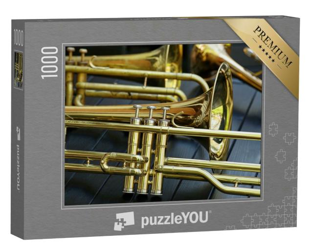 Puzzle 1000 Teile „Nahaufnahme einer Trompete“