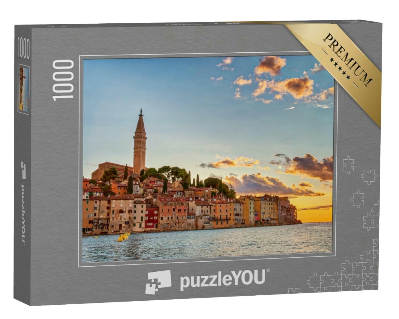 Puzzle 1000 Teile „Altstadt von Rovinj, Kroatien“