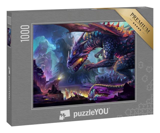 Puzzle 1000 Teile „Illustration: Der Drachenplanet “