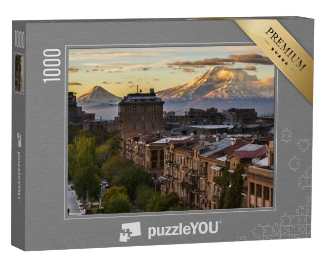 Puzzle 1000 Teile „Die Stadt Eriwan mit majestätischem Berg Ararat, Armenien“