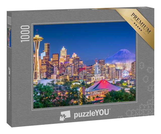 Puzzle 1000 Teile „Skyline von Seattle, Washington, USA“