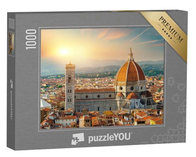 Puzzle 1000 Teile „Blick auf Florenz und die Basilika von St. Maria, Italien“