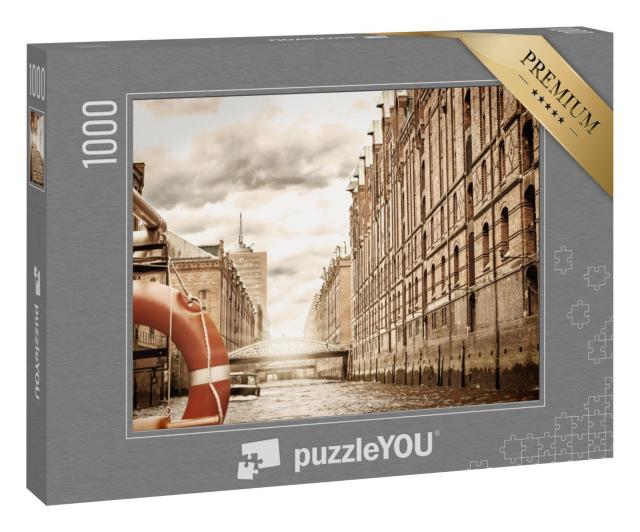 Puzzle 1000 Teile „Die alte Speicherstadt in Hamburg“