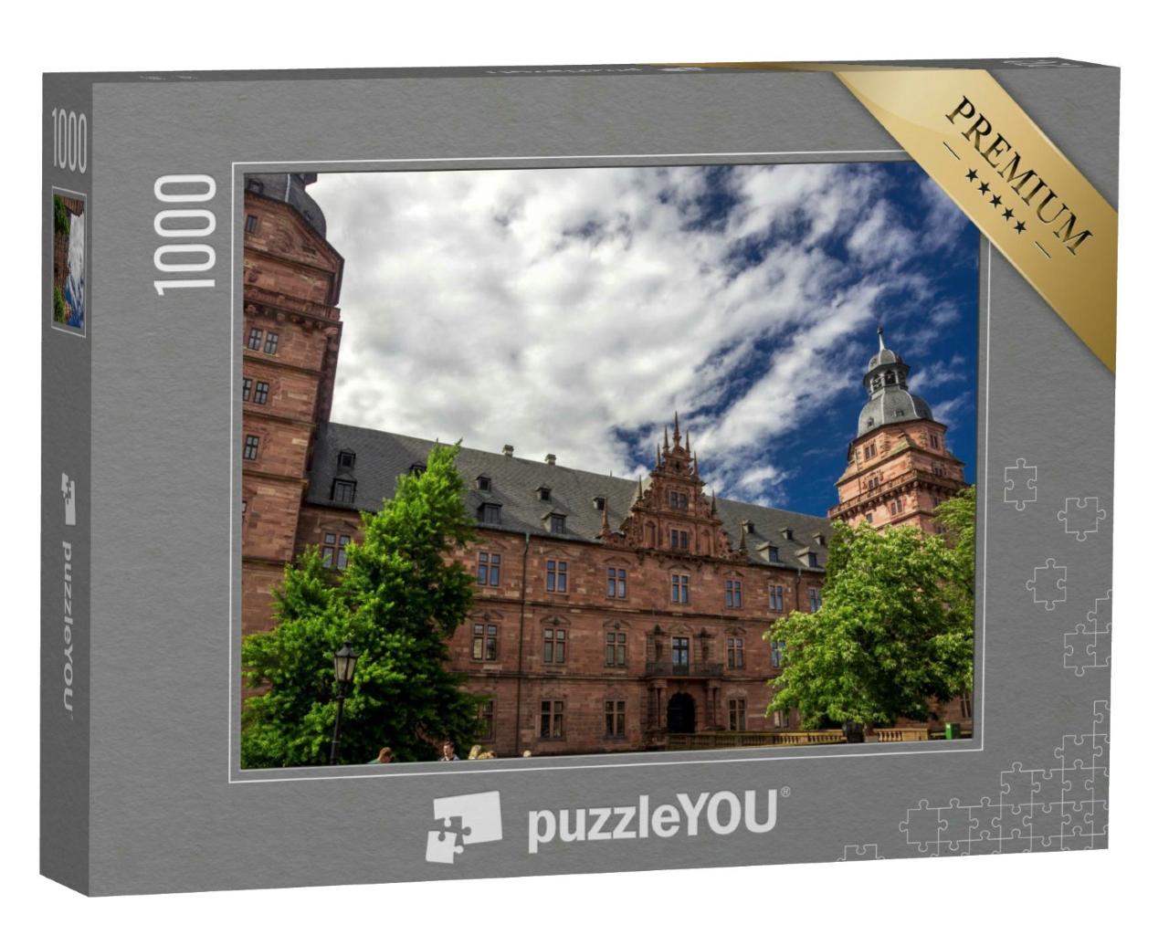 Puzzle 1000 Teile „Blick auf das Schloss Johannisburg in Aschaffenburg, Deutschland“