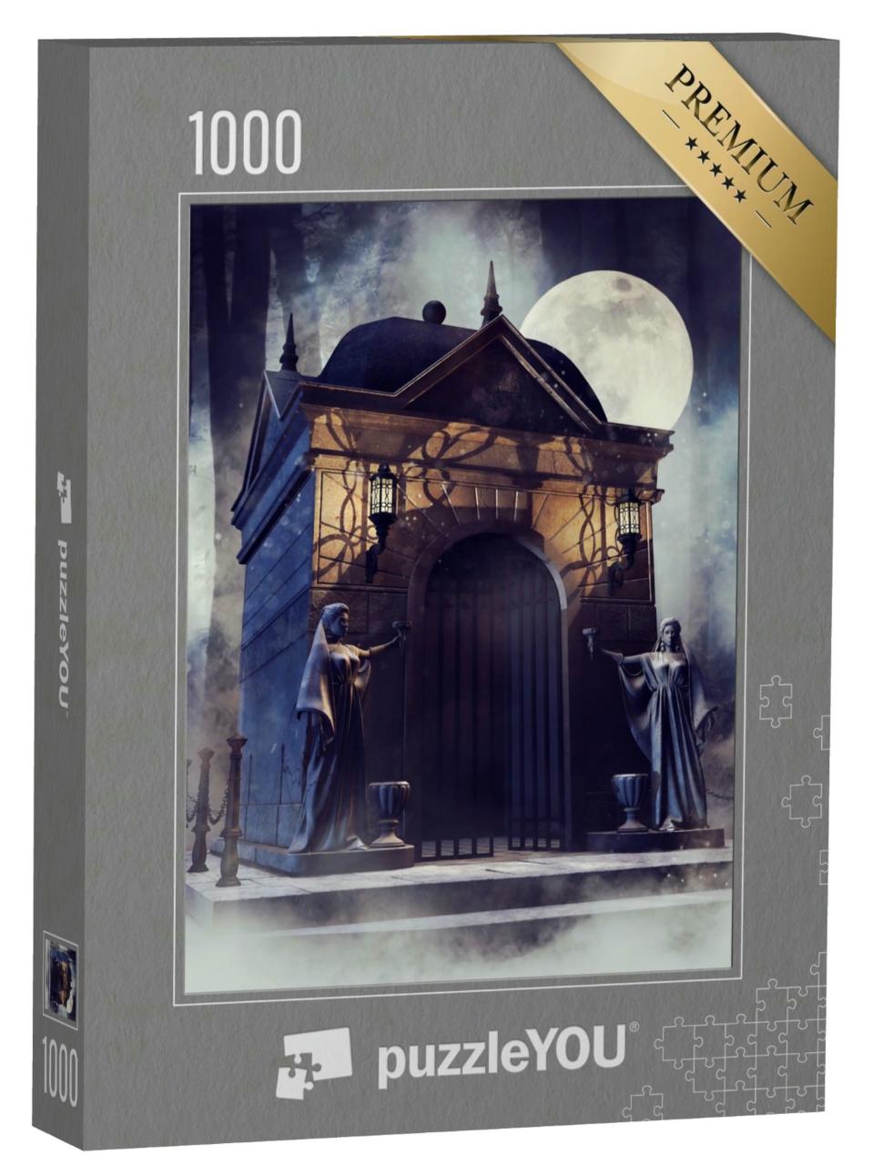Puzzle 1000 Teile „Gothic-Kapelle mit Steinstatuen“