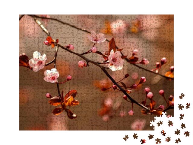 Puzzle 1000 Teile „Japanische Kirschblüte, auch bekannt als Sakura“