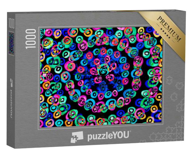 Puzzle 1000 Teile „Abstrakte Aquarellkreise“