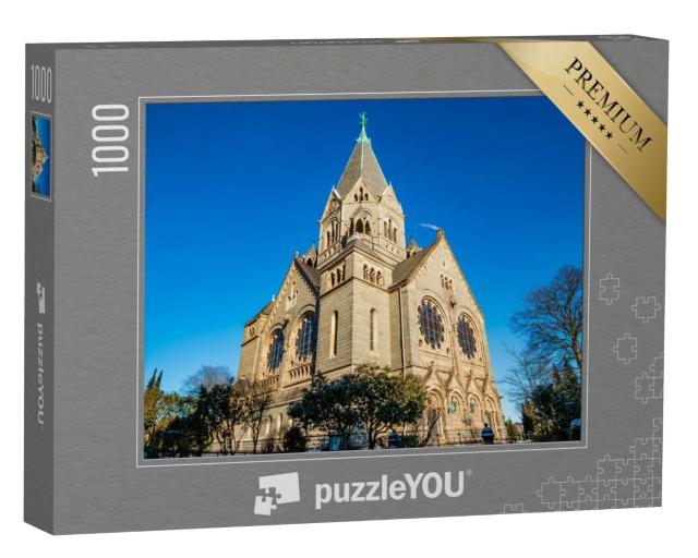 Puzzle 1000 Teile „Friedhofskirche im nördlichen Teil von Wuppertal Elberfeld“