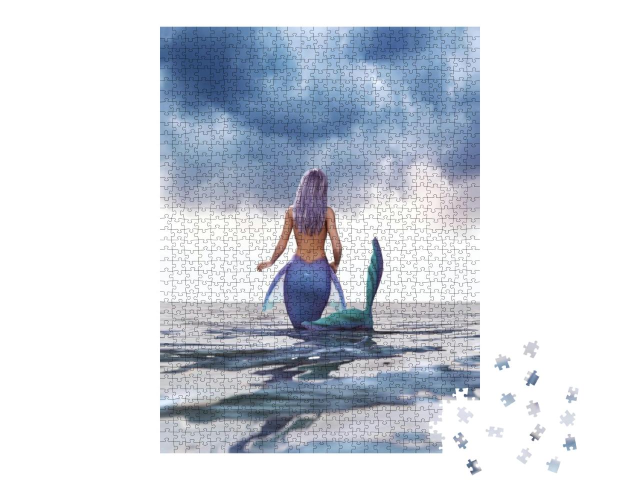 Puzzle 1000 Teile „Meerjungfrau im mythischen Meer“