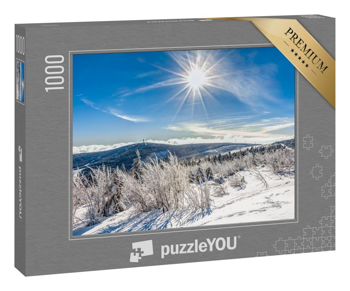 Puzzle 1000 Teile „Winterliche Landschaft bei Oberwiesenthal in Deutschland“