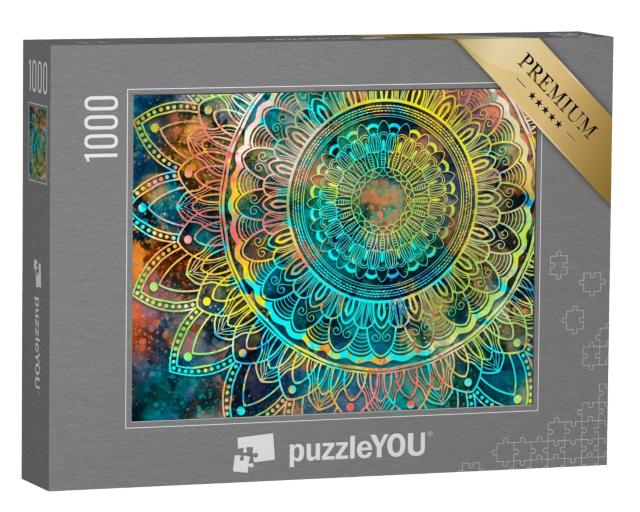 Puzzle 1000 Teile „Wunderschönes buntes Mandala“