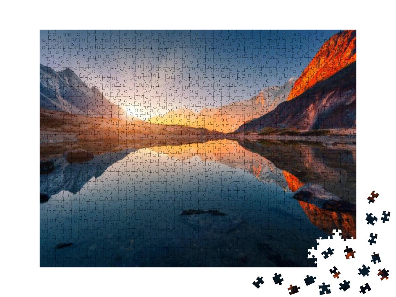 Puzzle 1000 Teile „Landschaft mit Bergen und Gipfeln in Nepal, Himalaya“