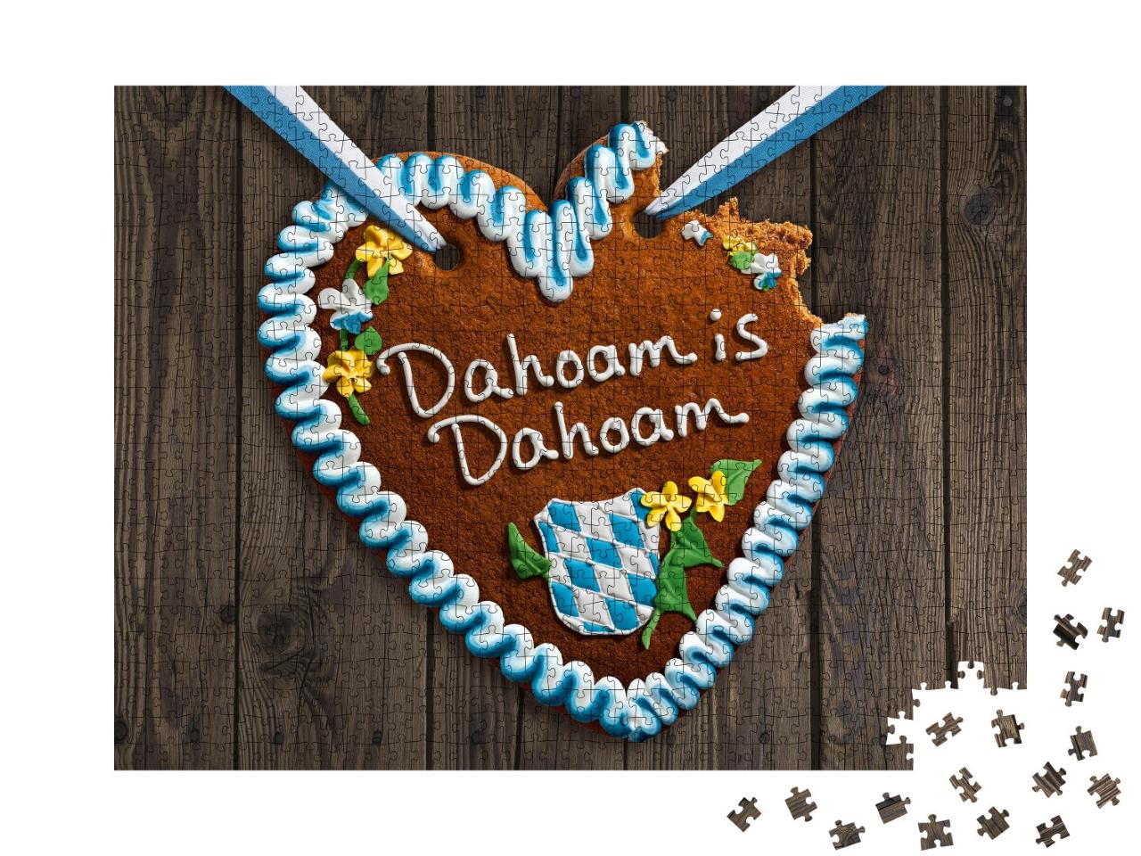 Puzzle 1000 Teile „Das Dahoam is Dahoam-Herz“