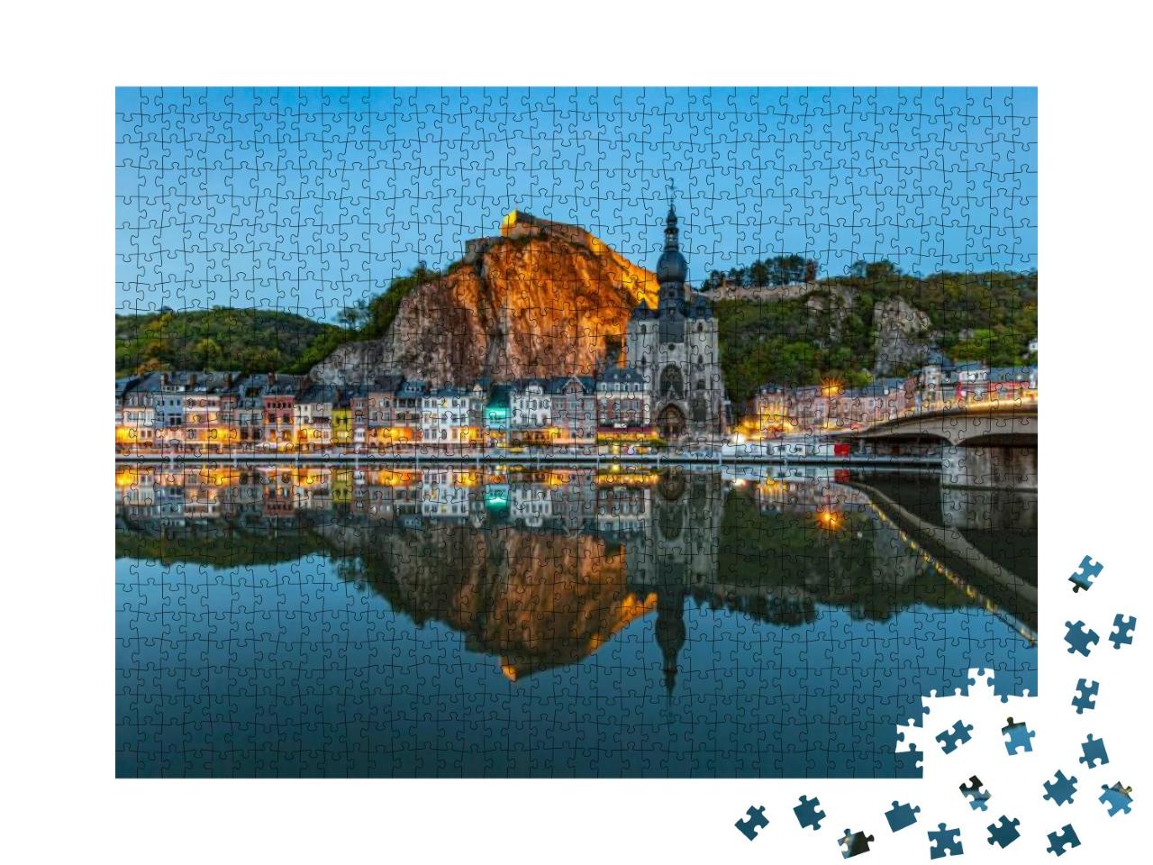 Puzzle 1000 Teile „Blick auf die historische Stadt Dinant, Wallonien, Belgien“
