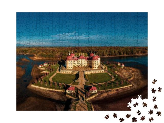 Puzzle 1000 Teile „Majestätisches Schloss Moritzburg, Sachsen“