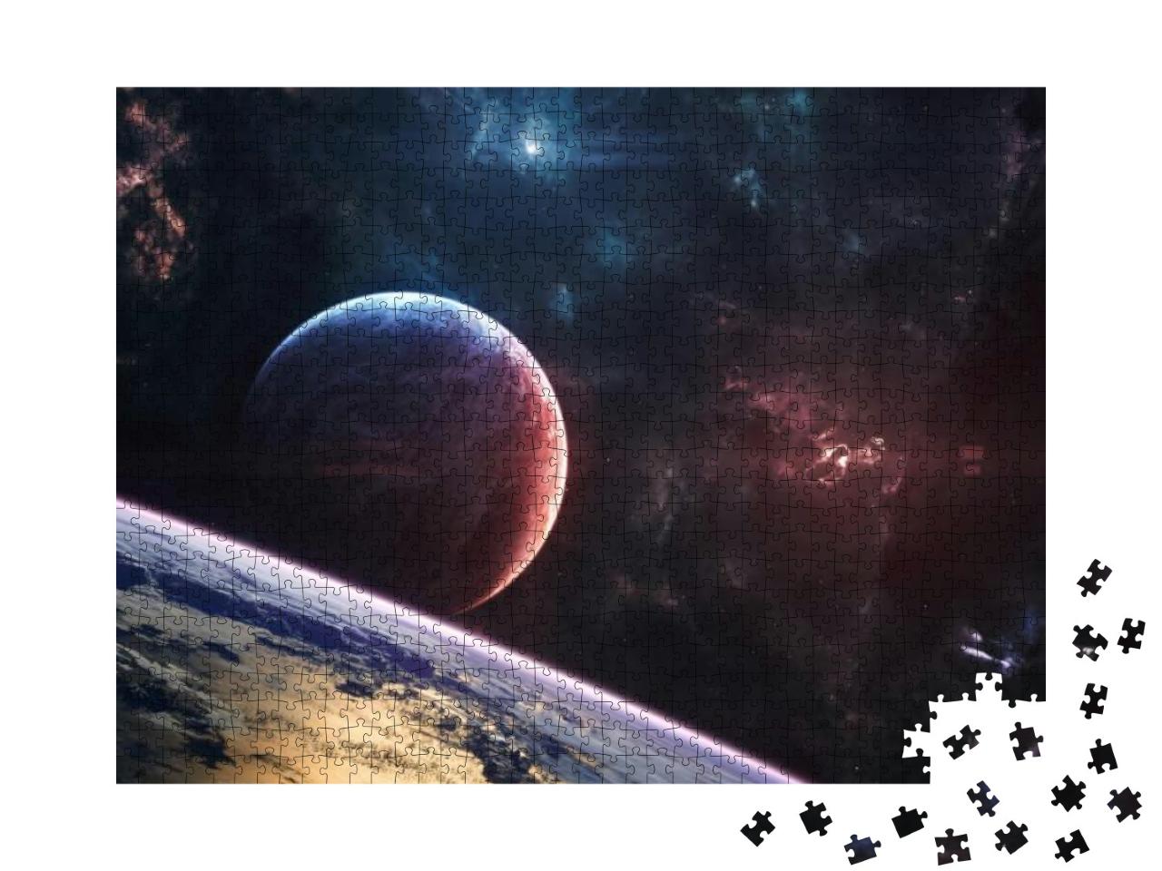 Puzzle 1000 Teile „Planeten in den Tiefen des Weltraums“