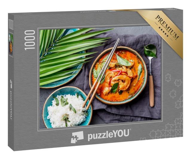 Puzzle 1000 Teile „Currysuppe mit Garnelen, Thailand“