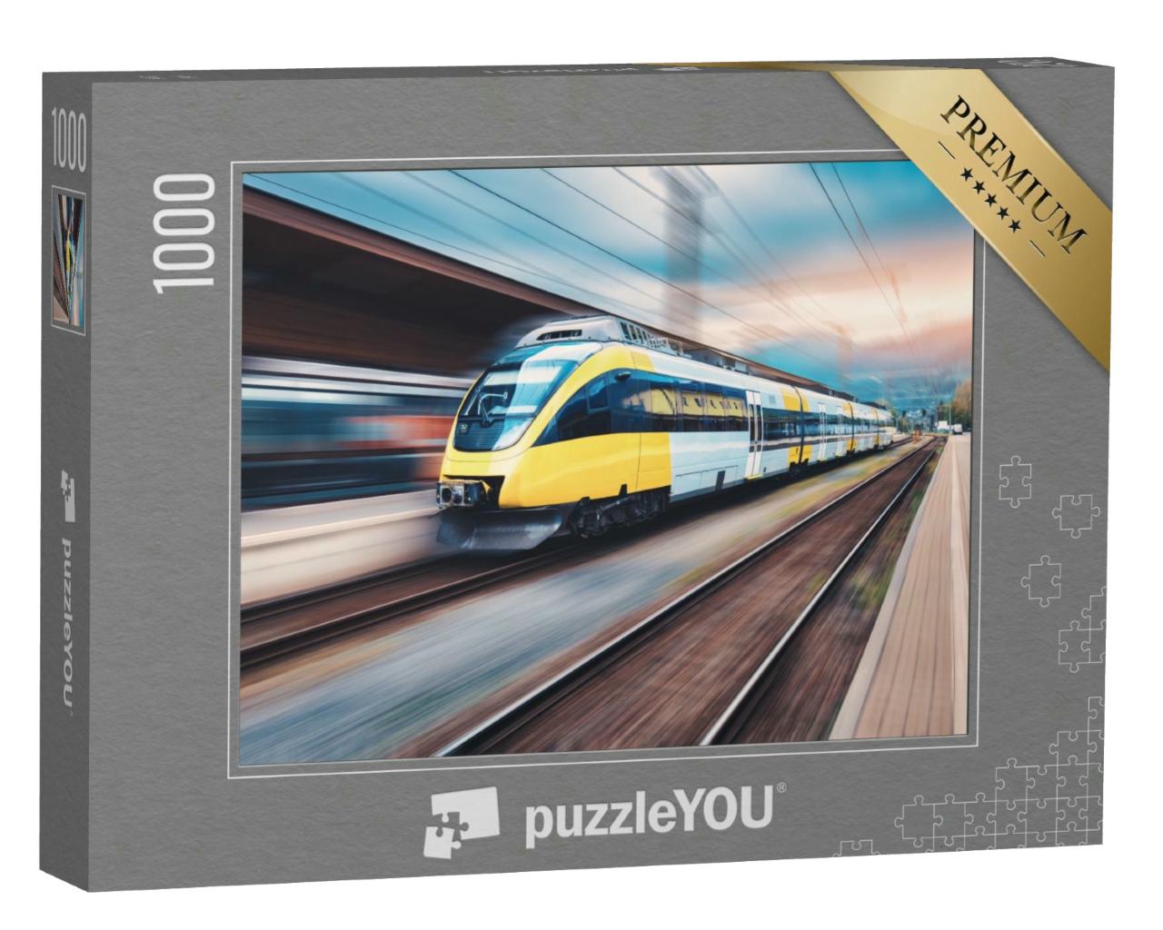 Puzzle 1000 Teile „High-Speed-Zug in Bewegung“