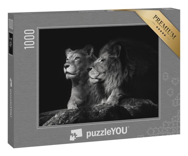 Puzzle 1000 Teile „Ein Löwenpaar “