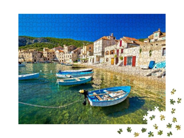 Puzzle 1000 Teile „Komiza am Wasser, Insel Vis, Kroatien“