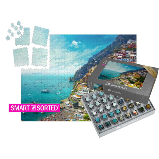 SMART SORTED® | Puzzle 1000 Teile „Positano, Amalfi, Italien“