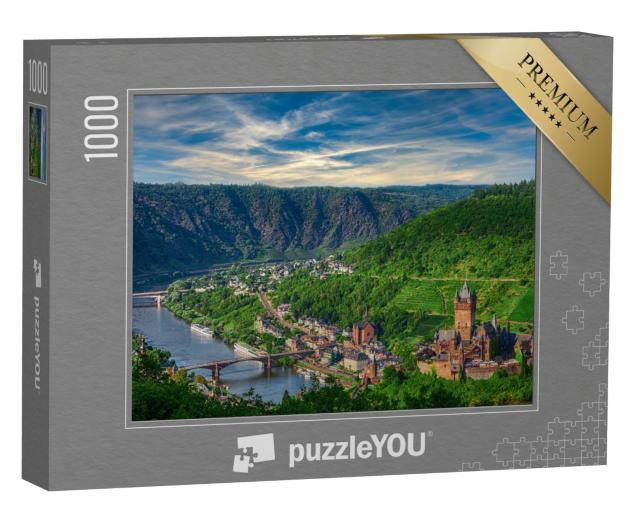 Puzzle 1000 Teile „Stadt und Burg Cochem an der Mosel in Deutschland“