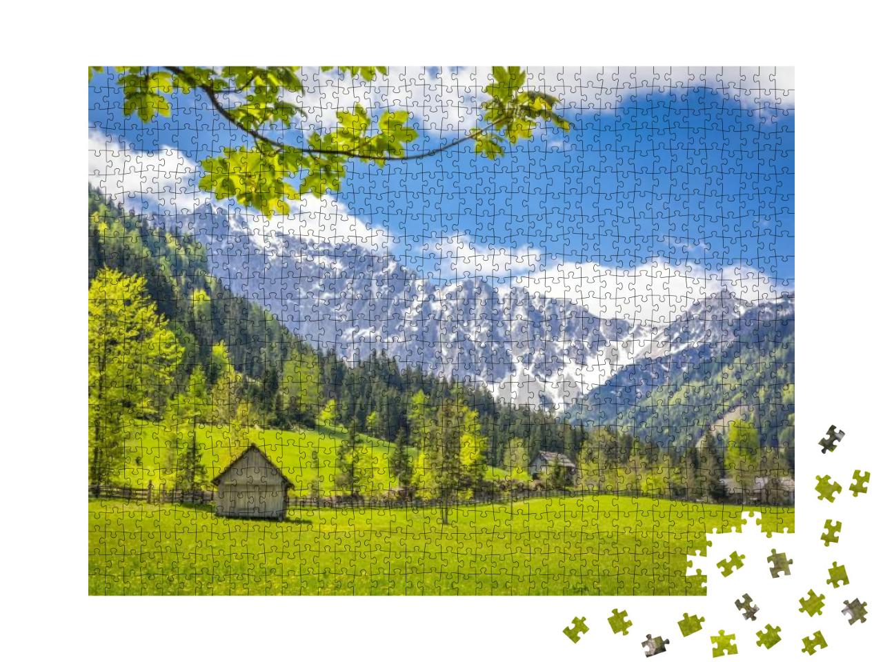 Puzzle 1000 Teile „Berglandschaft der Karawanken, Kärnten“