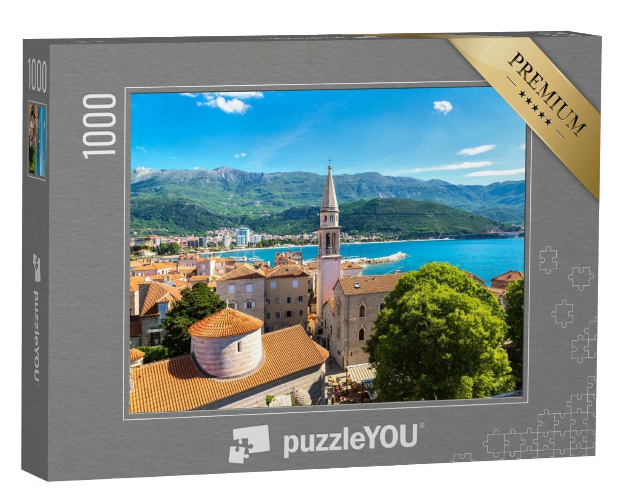 Puzzle 1000 Teile „Wunderschöne Altstadt von Budva, Montenegro“