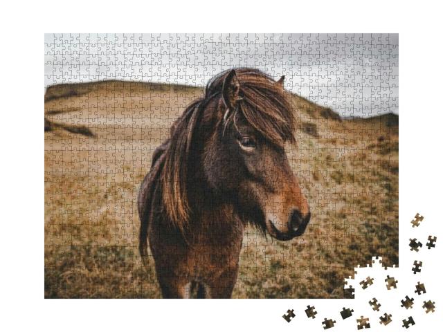 Puzzle 1000 Teile „Island-Pferd in Nahaufnahme“