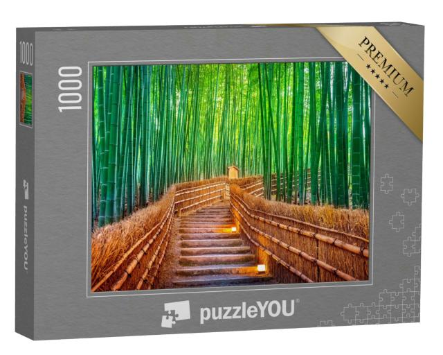 Puzzle 1000 Teile „Mystischer Bambuswald in Kyoto, Japan“