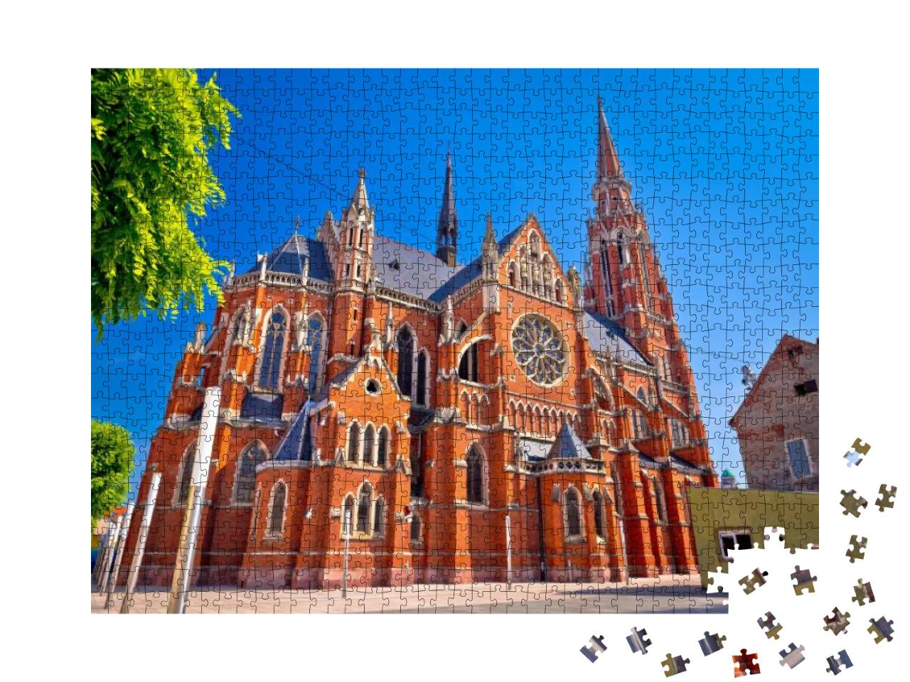 Puzzle 1000 Teile „Osijek: Kathedrale von St. Peter und St. Paul, Slavonija, Kroatien“