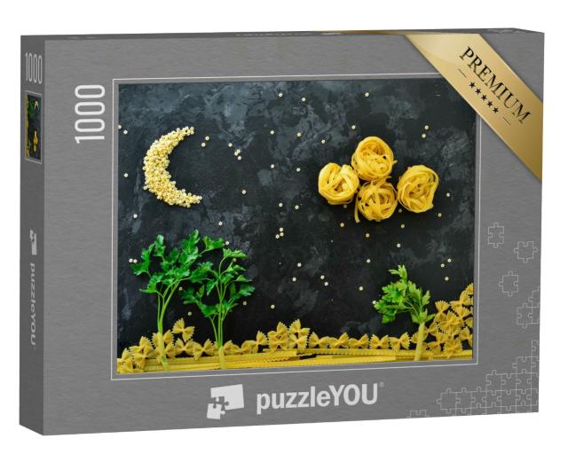 Puzzle 1000 Teile „Arrangement aus Pasta und Kräutern “
