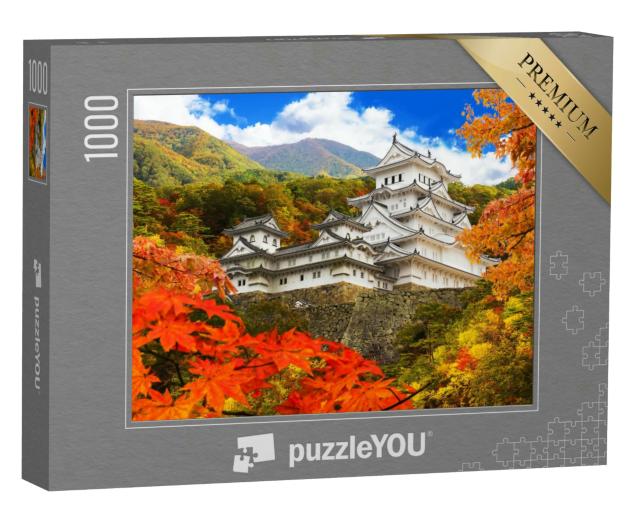 Puzzle 1000 Teile „Pittoreske Burg Himeji im Herbst, UNESCO-Weltkulturerbe, Japan“