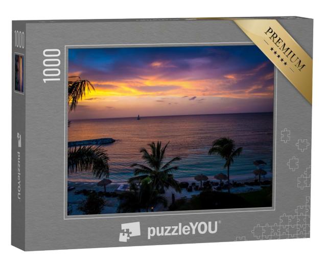 Puzzle 1000 Teile „Purpurner Sonnenuntergang in Jamaika“