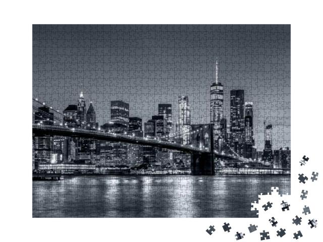 Puzzle 1000 Teile „New York City: Manhattans Skyline“