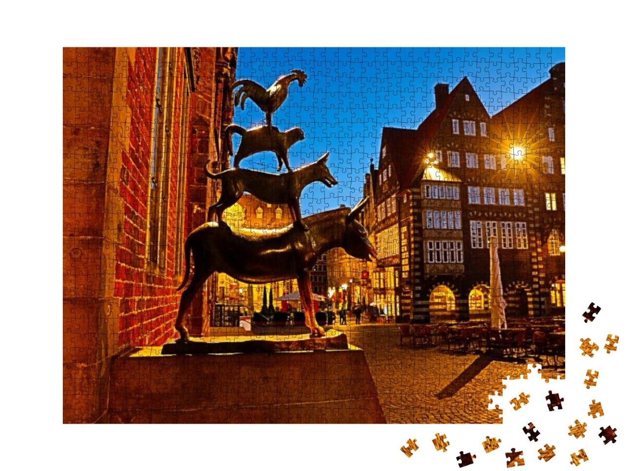 Puzzle 1000 Teile „Am Abend in Bremen“