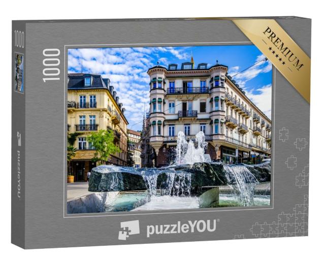 Puzzle 1000 Teile „Malerische Altstadt von Baden-Baden, Deutschland“