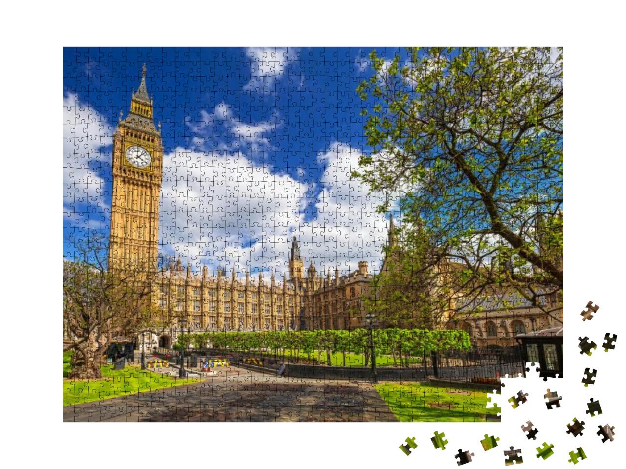 Puzzle 1000 Teile „Big Ben und der Palace of Westminster, Wahrzeichen von London“