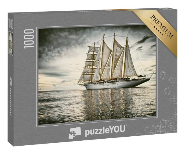 Puzzle 1000 Teile „Segelschiff auf ruhiger See“