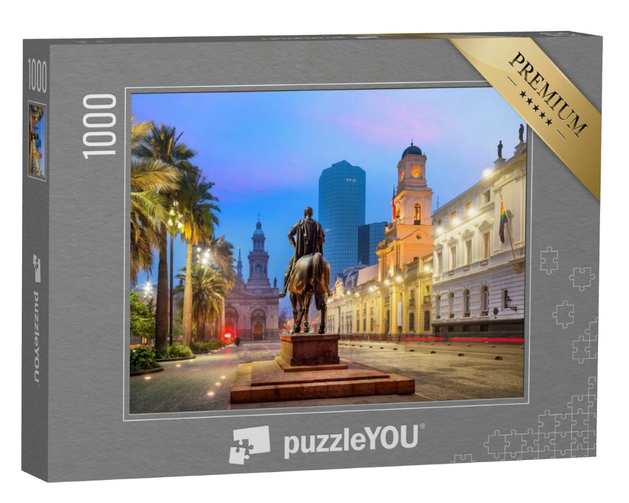 Puzzle 1000 Teile „Der Platz Plaza de Armas in Santiago, Chile“