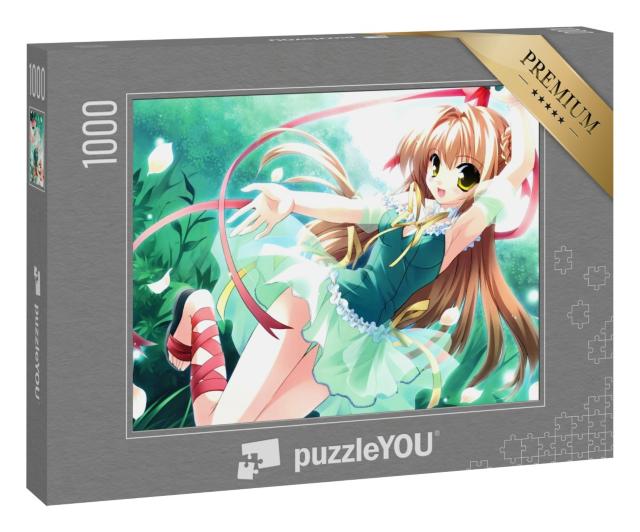 Puzzle 1000 Teile „Ein Sommermädchen im Anime-Stil“