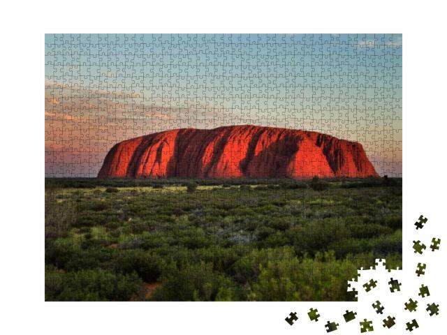 Puzzle 1000 Teile „Magisch: Ayers Rock in Australien“