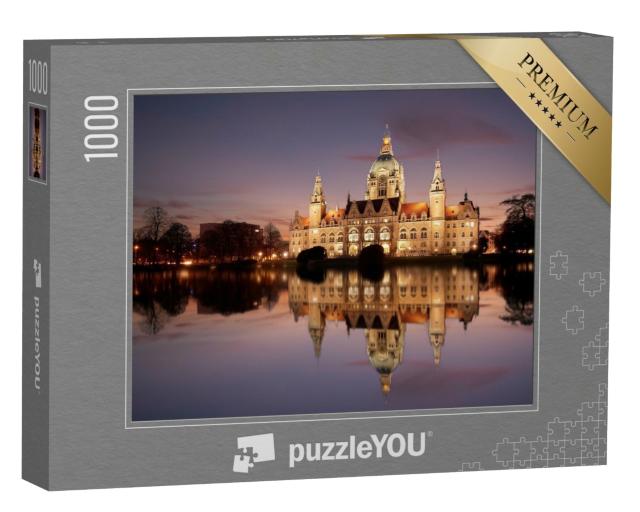 Puzzle 1000 Teile „Rathaus Hannover bei Nacht“