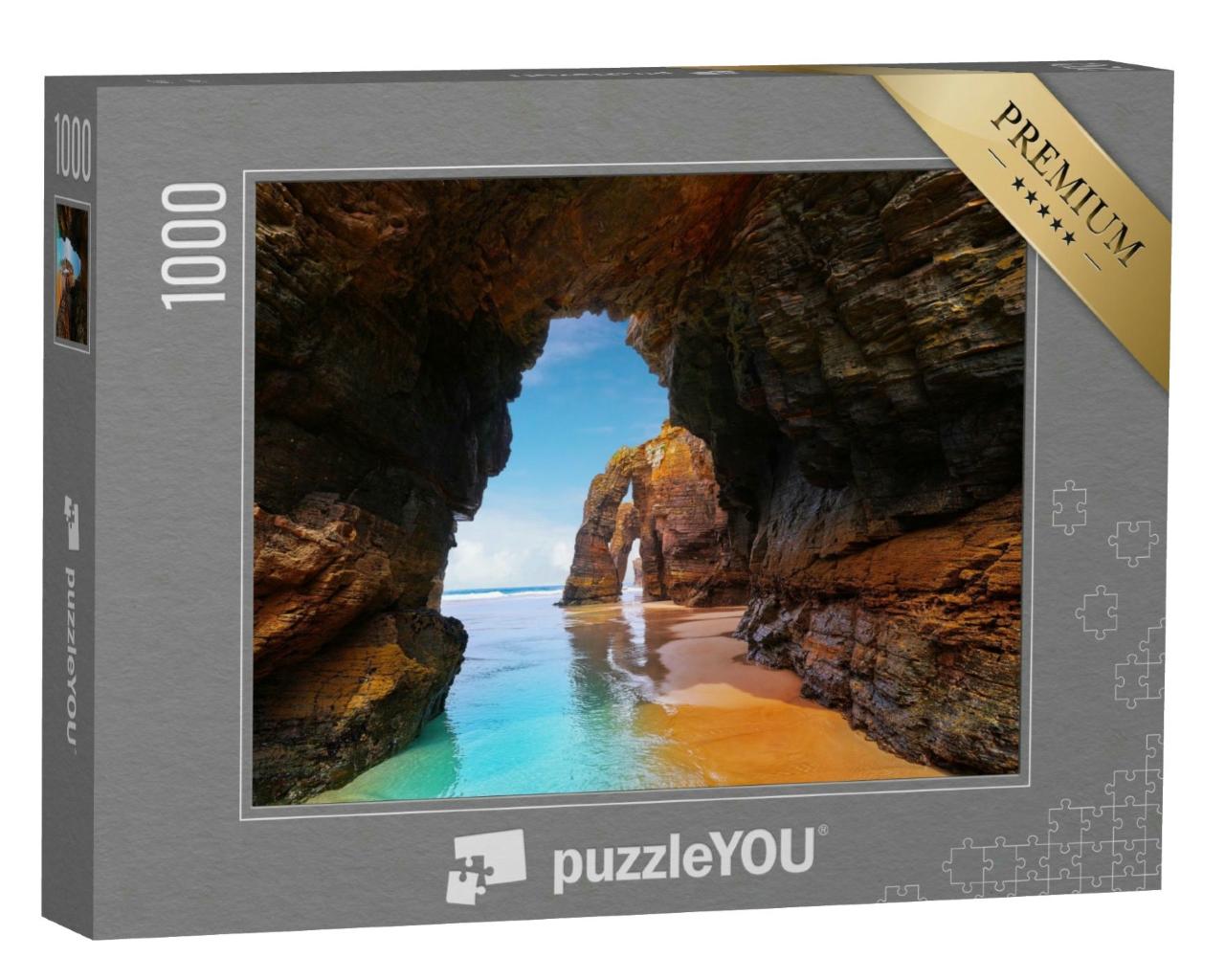 Puzzle 1000 Teile „Strand in Ribadeo, Spanien“