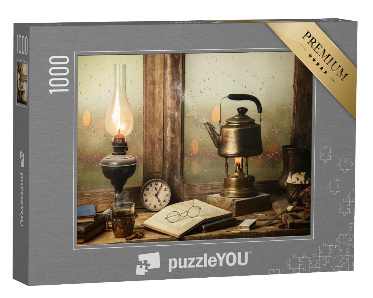 Puzzle 1000 Teile „Literatur und Tee“