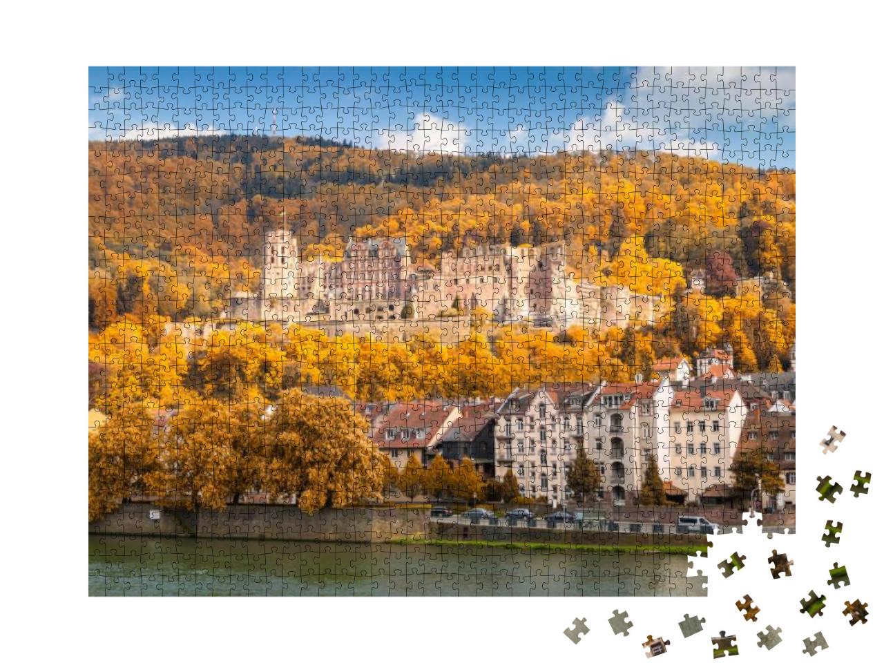 Puzzle 1000 Teile „Die Ruine des Heidelberger Schlosses, Deutschland“