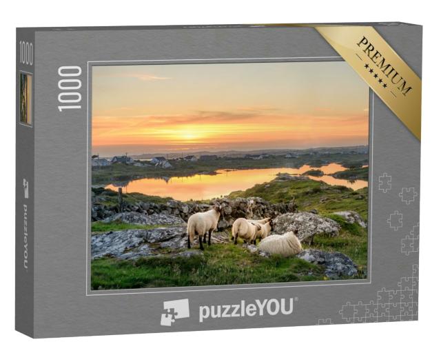 Puzzle 1000 Teile „Sonnenuntergang in Connemara,  Irland“