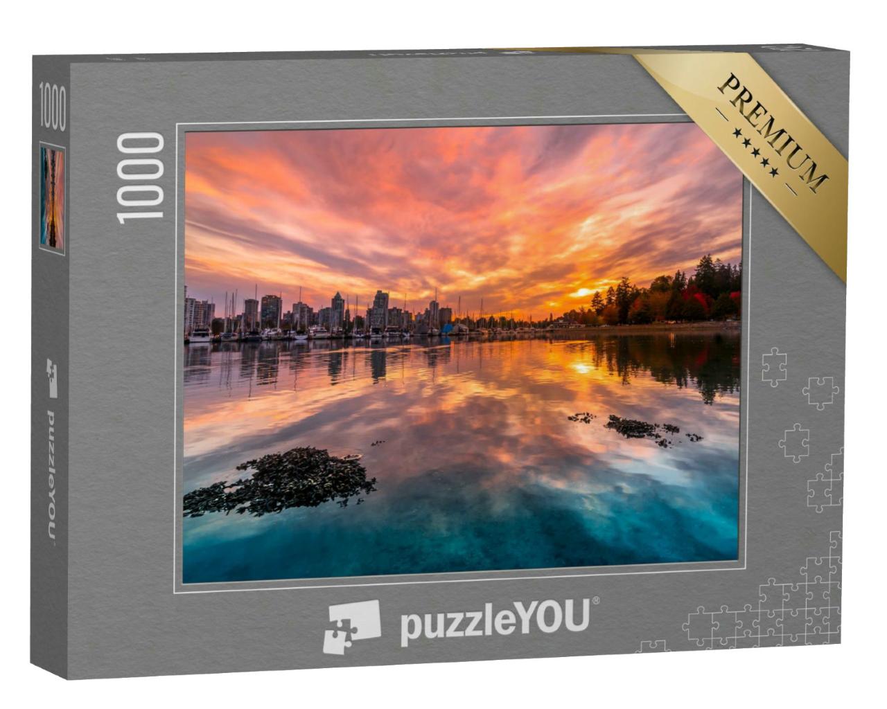 Puzzle 1000 Teile „Stanley Park bei Sonnenuntergang, Vancouver“