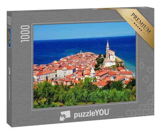 Puzzle 1000 Teile „Wunderschöne Stadt Piran in Slowenien“